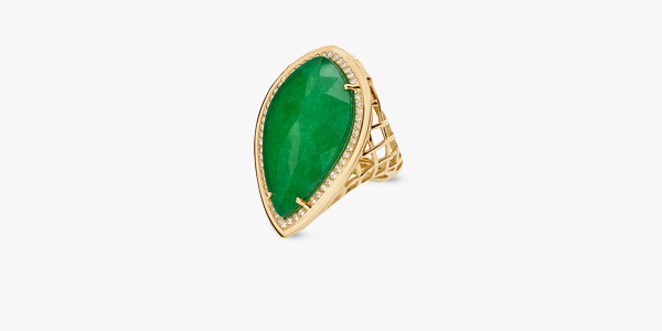 Bague-en-or-18K-sertie-de-zirconium-et-d’opaline-verte