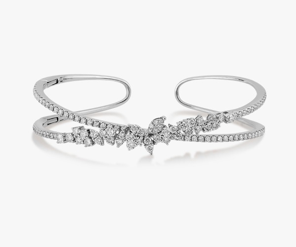 Bracelet en or blanc et diamants