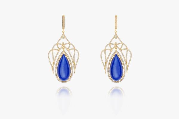 Boucles-d’oreille-en-or-18K-serties-de-zirconium-et-de-Lapis-Lazuli